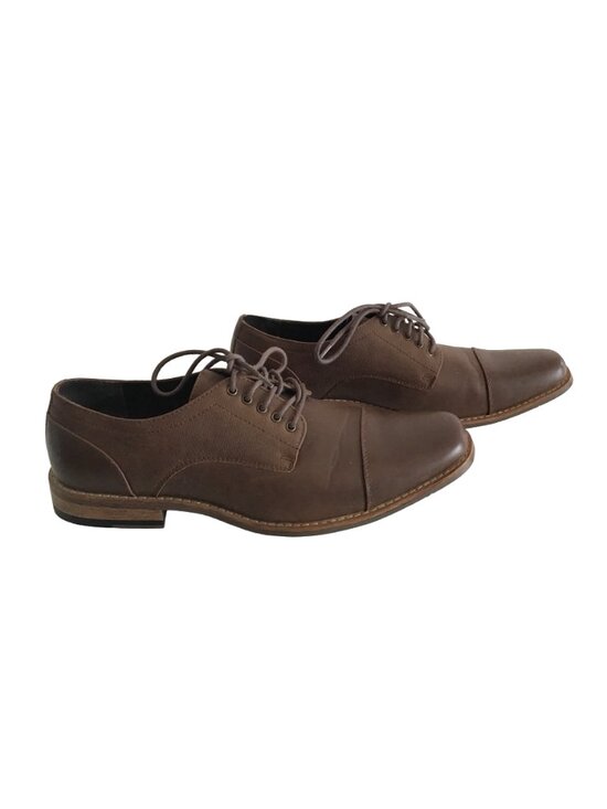 PERRY ELLIS- MENS BROWN COMFY LACE UP SHOES SIZE 11.5